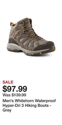 Mark's Men's whitehorn waterproof hyper-dri 3 hiking boots - grey offer