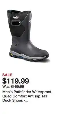 Mark's Men's pathfinder waterproof quad comfort antislip tall duck shoes - black offer