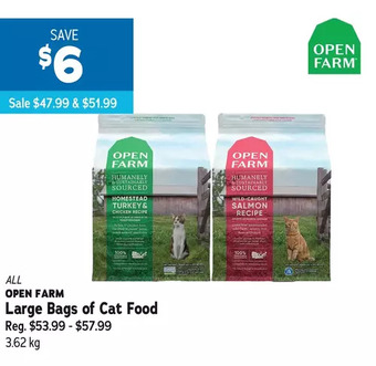 Ren’s Pets Depot Open farm large bags of cat food offer