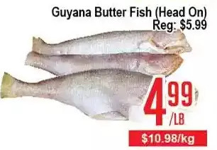 Skyland Foodmart Guyana butter fish offer