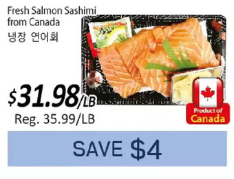 Galleria Supermarket Fresh salmon sashimi offer