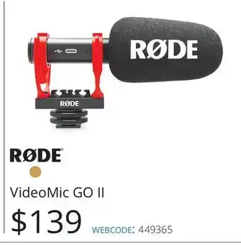 Vistek Rode® videomic go ii offer