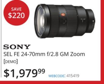 Vistek Sel fe 24-70mm f/2.8 gm zoom [demo] offer