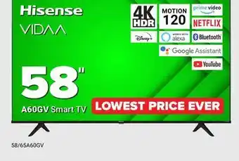 Visions Electronics Hisense 58" a60gv smart tv5 offer