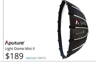 Vistek Aputure light dome mini ii offer
