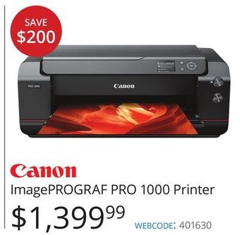 Vistek Imageprograf pro 1000 printer offer