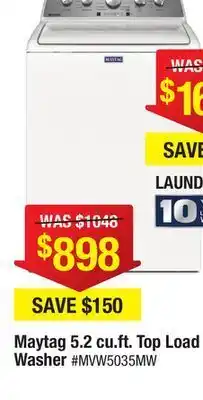 Bad Boy Superstore Maytag 5.2 cu.ft. top load washer offer