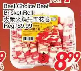 Best choice beef brisket roll