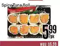 Nations Fresh Foods Spicy tuna roll offer