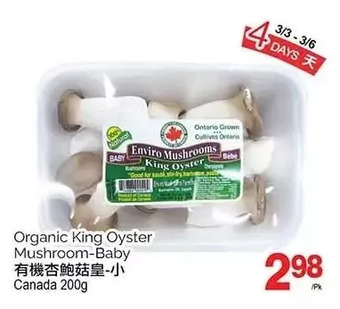 T&T Supermarket Organic king oyster mushroom-baby offer