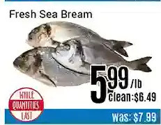 Nations Fresh Foods Fresh sea bream offer