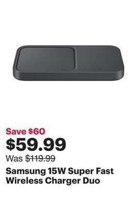 Best Buy Samsung 15w super fast wireless charger duo offer