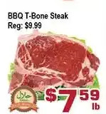 Top Food Supermarket Bbq t-bone steak offer
