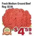Top Food Supermarket Fresh medium ground beef offer