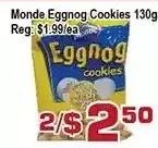 Top Food Supermarket Monde eggnog cookies offer
