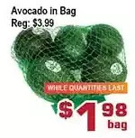 Top Food Supermarket Avocado in bag offer