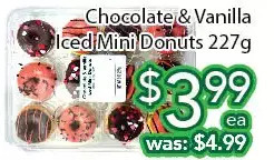 Ample Food Market Chocolate & vanilla iced mini donuts offer