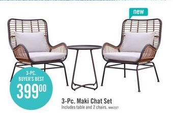 The Brick Maki 3-piece patio dining set offer