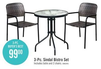 The Brick Sindal 3-piece outdoor bistro set offer