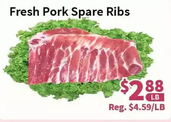 Blue Sky Supermarket Fresh pork spare ribs offer