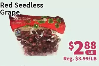 Blue Sky Supermarket Red seedless grape offer
