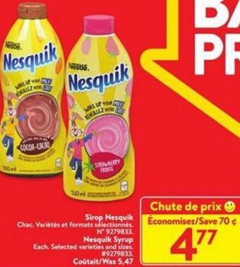 Walmart Nesquik Syrup offer