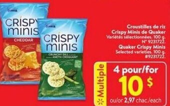 Walmart Quaker Crispy Minis 100 g offer