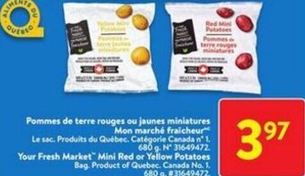 Walmart Your Fresh Market Mini Red or Yellow Potatoes 680 g offer