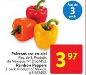 Walmart Rainbow Peppers offer