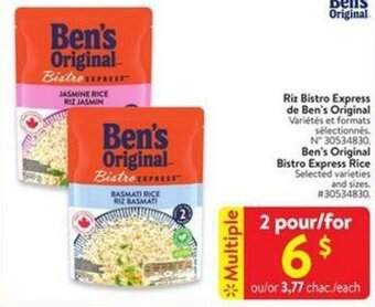 Walmart Ben's Original Bistro Express Rice offer