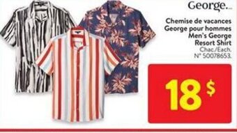 Walmart Men's George Resort Shirt offer