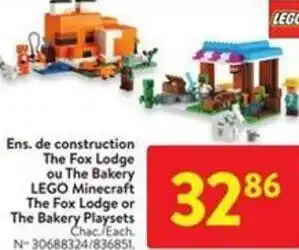 Walmart LEGO Minecraft The Fox Lodge or The Bakery Playsets offer