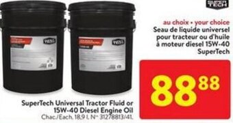 Walmart SuperTech Universal Tractor Fluid or 15W-40 Diesel Engine Oil offer