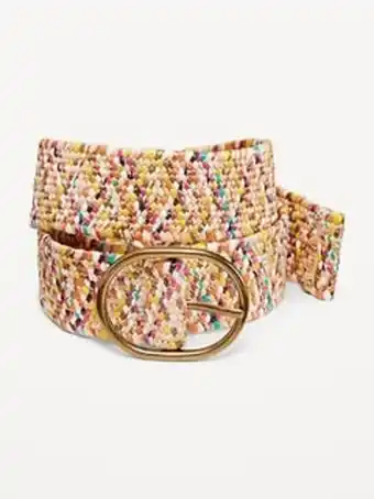 Old Navy Stretch braided straw belt for women (1.5-inch) offer