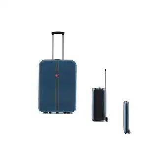 Best Buy Axgear collapsible compact luggage 20 inch suitcase travel light foldable carry-on suitcase - blue offer