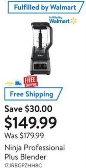 Walmart Ninja Professional Plus Blender offer