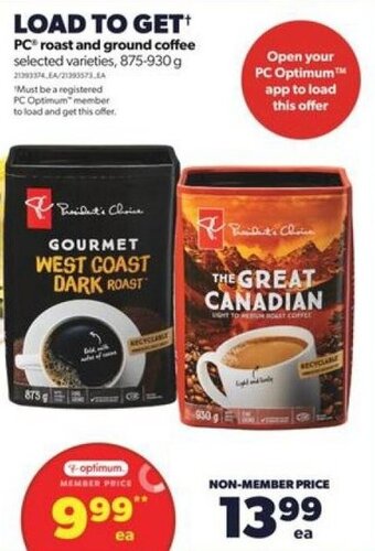 Real Canadian Superstore PC® Roast and Ground Coffee offer