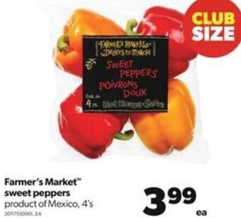 Real Canadian Superstore Farmer's Market™ Sweet Peppers offer