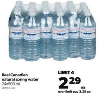 Real Canadian Superstore Real Canadian Natural Spring Water 24 x 500 ml offer