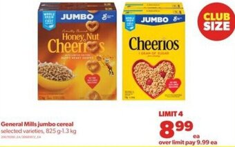 Real Canadian Superstore General Mills Jumbo Cereal 825 g-1.3 kg offer
