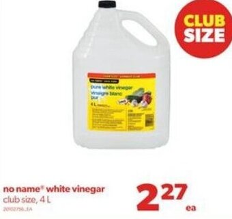 Real Canadian Superstore no name® White Vinegar 4 L offer