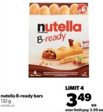 Real Canadian Superstore nutella B-Ready Bars 132 g offer