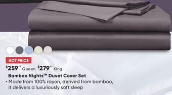 Sleep Country Bamboo nights duvet cover set offer