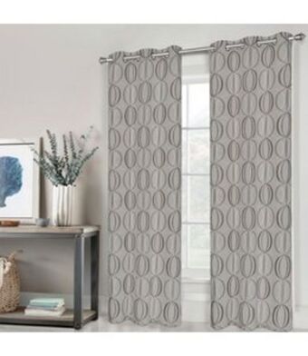 Lauren taylor palermo jacquard grommet window panel