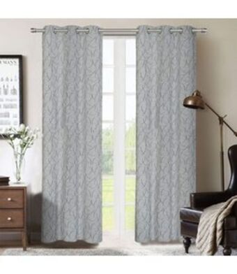 Beddington's Lauren taylor 2pk marseille jacquard grommet window panel offer