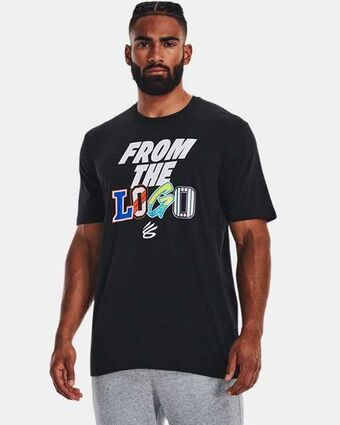 Under Armour Men's curry from the logo short sleeve offer
