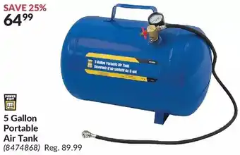 Princess Auto Power fist 5 gallon portable air tank offer
