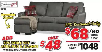 Surplus Furniture Casa graphite 2pc sectional offer