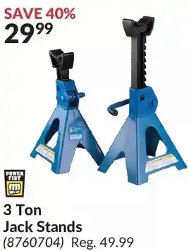 Princess Auto Power fist 3 ton jack stands offer