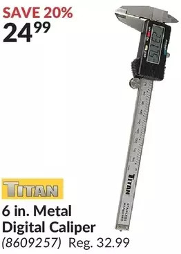 Princess Auto Titan 6 in. metal digital caliper offer